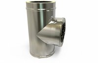 TE 90º DOBLE PARED INOX CONVESA DE 125 AVANT 304
