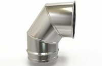 CODO 90º PARED SIMPLE INOX CONVESA DE 200