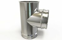 TE 90º  PARED SIMPLE INOX CONVESA DE 200