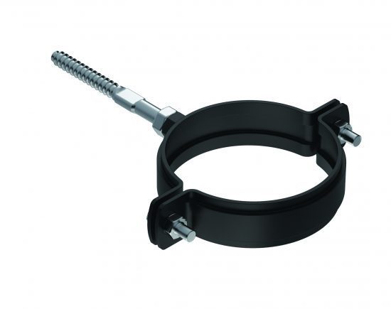 ABRAZADERA A PARED ACERO NEGRO 80 FIG*