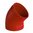 CODO RANURADO ""S"" ROJO A 45º DE 3""