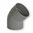 CODO PVC GRIS M-H 110X45*