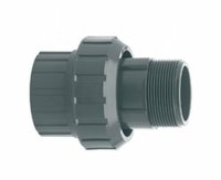 ENLACE TRES PIEZAS MIXTO PVC PRESION ROSCA M 40X1,1/4