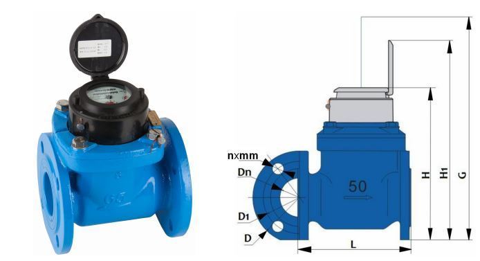 CONTADOR WOLTMANN C/BRIDAS DE 4""