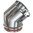CODO 45º INOX SIMPLE 316 80mm PRACTIC