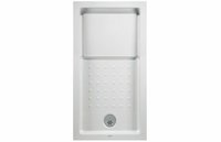 PLATO DUCHA STRADO 140X80 BLANCO C/ALA 12CM Y VALV.
