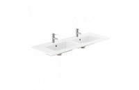 LAVABO S/ENCIMERA 2 SENOS AREA 120CM. BLANCO C/ORIFICIO