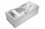 BAÑERA BODYLINE 180X80 C/ASAS. CABECERA Y DORSAL IZQDO. BLANCA