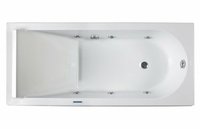 BAÑERA REFLEX HIDROMASAJE KIT CROMO 180X80 MOTOR DERECHA BLANCO