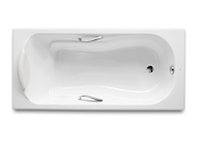 BAÑERA HAITI BLANCO 1500 X 800 ASAS CROMO