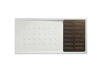 PLATO MALTA WALK-IN 140X70 WENGUE BLANCO