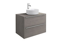 MUEBLE BASE INSPIRA 800MM+ENCIM ROBLE/CRISTAL OSCURO
