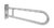 BARRA ABATIBLE S/PORTARROLLOS NOFER 80CM. 15051.SP.80.B INOX BRILLO
