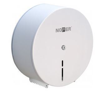 DISPENSADOR PAPEL INDUSTRIAL NOFER 05001.W ACERO BLANCO