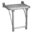 ASIENTO DUCHA ABATIBLE C/APOYO SUELO NOFER 15045.B INOX BRILLO