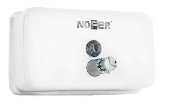 DOSIFICADOR JABON HORIZONTAL 1200ML. NOFER 03002.W INOX BLANCO