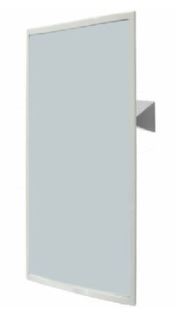 ESPEJO ADAPTADO RECLINABLE 80X60 NOFER 08024.W MARCO INOX BLANCO