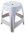 TABURETE BAÑO NOFER 15036 ABS BLANCO